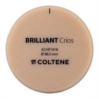 Disque Crios Brilliant HT Coltene 98x18 mm Composite Hybride Renforcé. - Massilia Dental - Fournitures Matériel Cabinet Dentaire