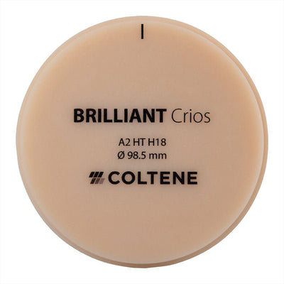 Disque Crios Brilliant HT Coltene 98x18 mm Composite Hybride Renforcé. - Massilia Dental - Fournitures Matériel Cabinet Dentaire