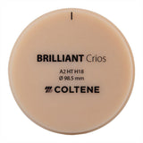 Disque Crios Brilliant HT Coltene 98x18 mm Composite Hybride Renforcé. - Massilia Dental - Fournitures Matériel Cabinet Dentaire