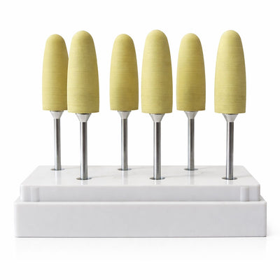 Polissoir flamme jaune Edenta 6 pièces