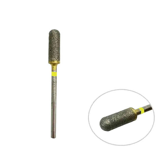 Fraise Diamantée Taille 0.5 cm Grain Moyen Cylindre Arrondi - Massilia Dental - Fournitures Matériel Cabinet Dentaire