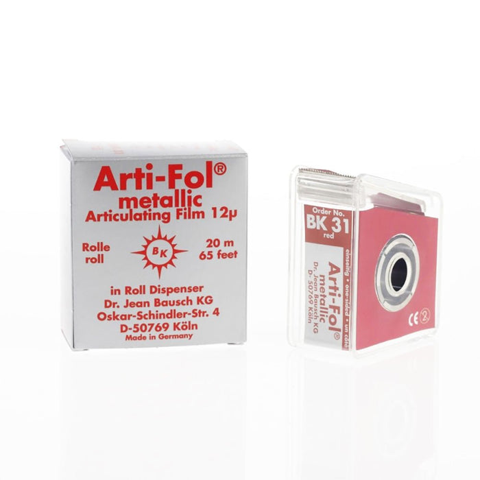 Arti - fol BK31 Papier Articuler Bausch 12µ Rouge 1 face 22 mm - Massilia Dental - Fournitures Matériel Cabinet Dentaire