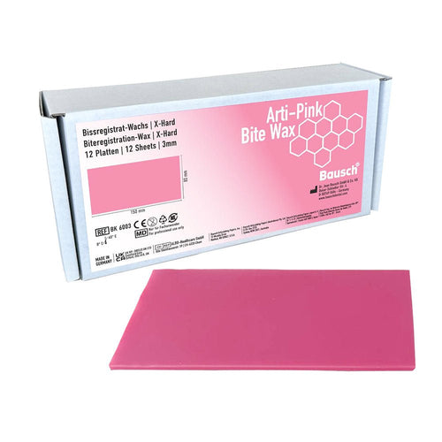 Arti - pink Cire Extra Dure Plaque - Prise Occlusion - Massilia Dental - Fournitures Matériel Cabinet Dentaire