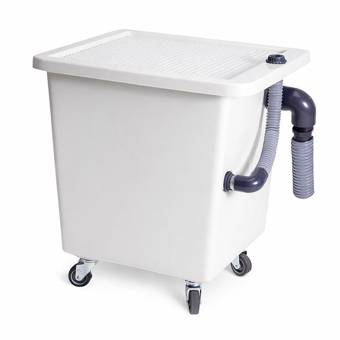 Bac de décantation 70 litres Mestra grande capacité sur roulettes