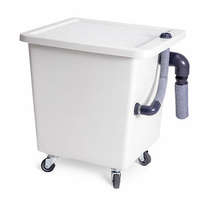 Bac de décantation 70 litres Mestra grande capacité sur roulettes