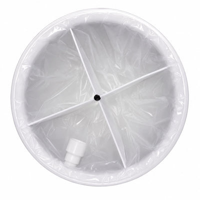 bac de decantation Mestra vue intérieure installation sac plastique de récupération