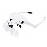 Loupe binoculaire 1.0 à 3.5X éclairage led pour prothésiste dentaire port lunettes