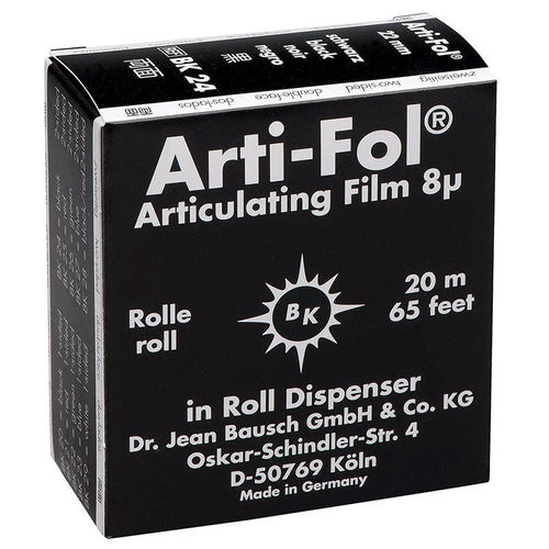 BK24 Arti - Fol Papier à Articuler 8 Microns Noir 2 Faces - Massilia Dental - Fournitures Matériel Cabinet Dentaire