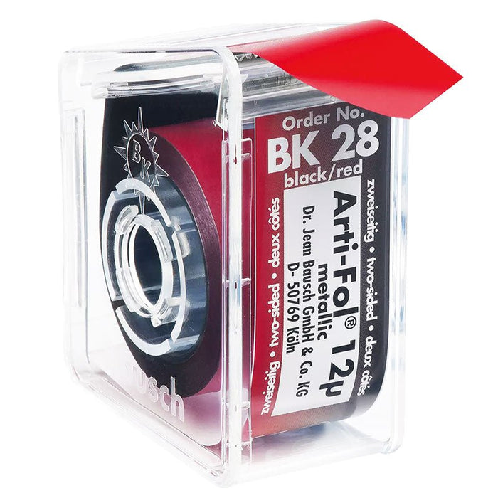 BK28 Arti - Fol Métallique Noir/Rouge Bausch - 12 Microns - Massilia Dental - Fournitures Matériel Cabinet Dentaire