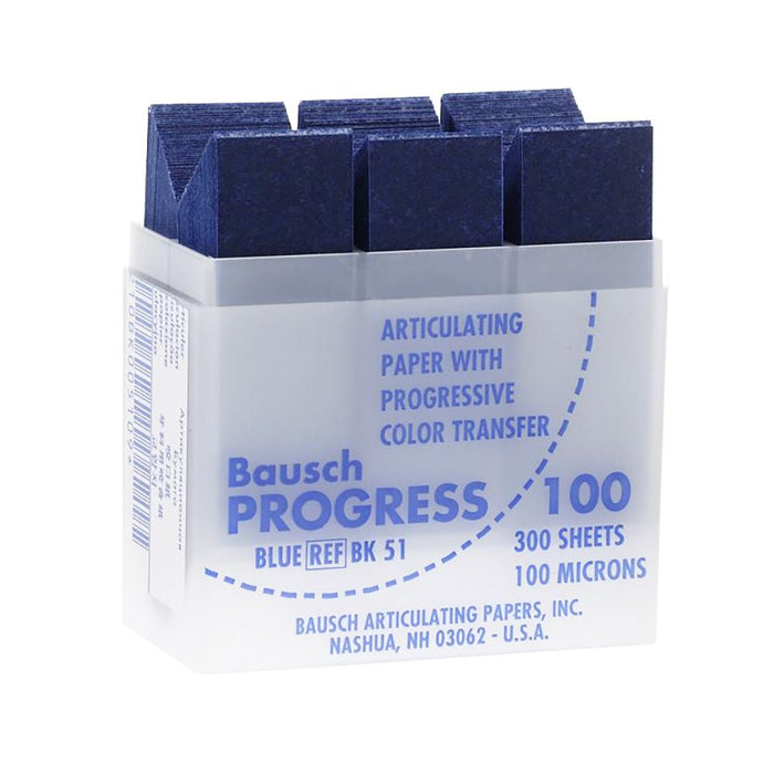 BK 51 - Papier Articuler Bleu 100 µ Bausch - 300 Feuilles - Massilia Dental - Fournitures Matériel Cabinet Dentaire