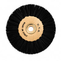 Brosse à polir métal ou résine 60 mm x 2 rangs droite chungking noir noyau bois