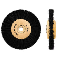 Brosse à polir métal ou résine 60 mm x 2 rangs droite chungking noir bois
