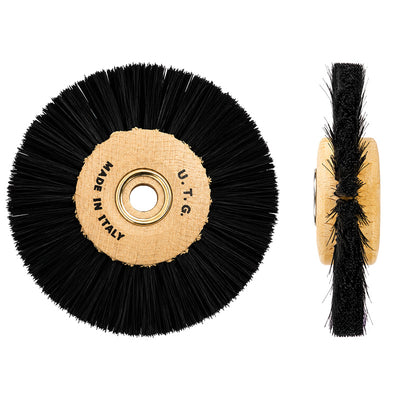 Brosse à polir métal ou résine 60 mm x 2 rangs droite chungking noir bois