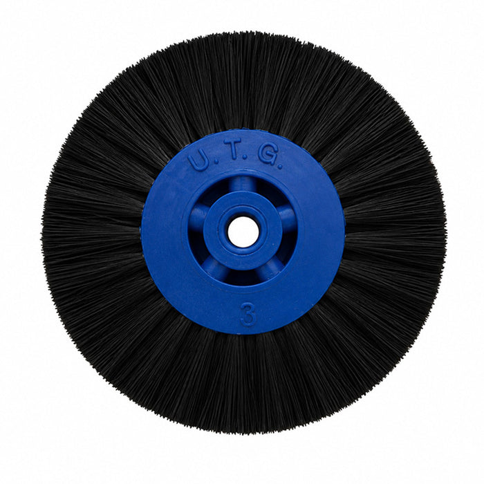 Brosse polissage noire 80 mm x 3 rangs convergeants UTG