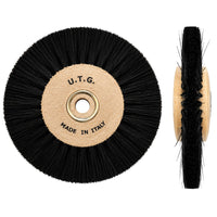 Brosse à polir soie noire 80 mm x 3 rangs convergente 10 pièces