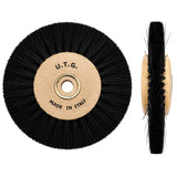 Brosse à polir soie noire 80 mm x 3 rangs convergente 10 pièces