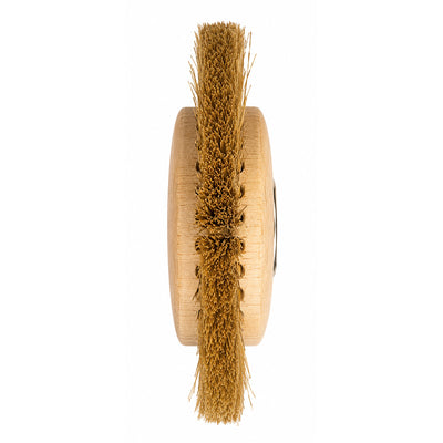Brosse polissage soie blanche 80 mm 3 rangs convergeants profil