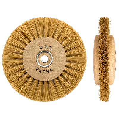 Brosse polissage résine soie blanche 80 mm 3 rangs convergeants