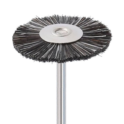 alt="Brossettes crins de cheval 22 mm x 20 unités pour finition de couronne acier ou stellite - Massilia Dental"