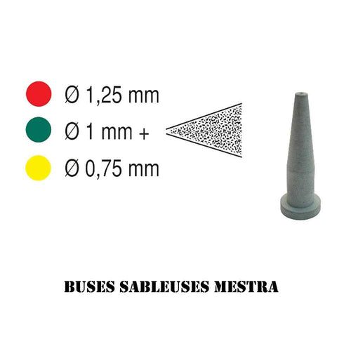 Buse Sablage Mestra 3 tailles - Sableuse Eclipse - Massilia Dental - Fournitures Matériel Cabinet Dentaire