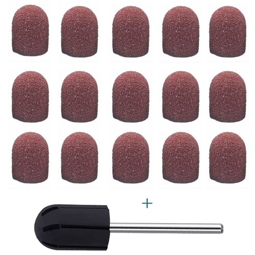 Capuchon Abrasif Papier Verre 15 Pièces + 1 Mandrin - Massilia Dental - Fournitures Matériel Cabinet Dentaire