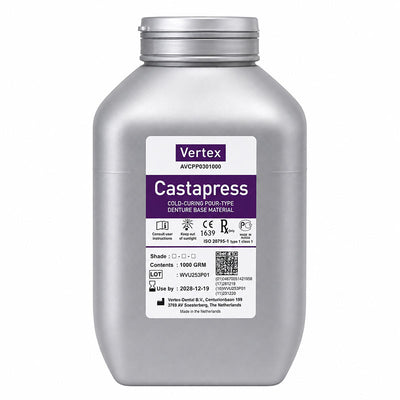 Résine Castapress Cold poudre pour prothèse adjointe 1 kg