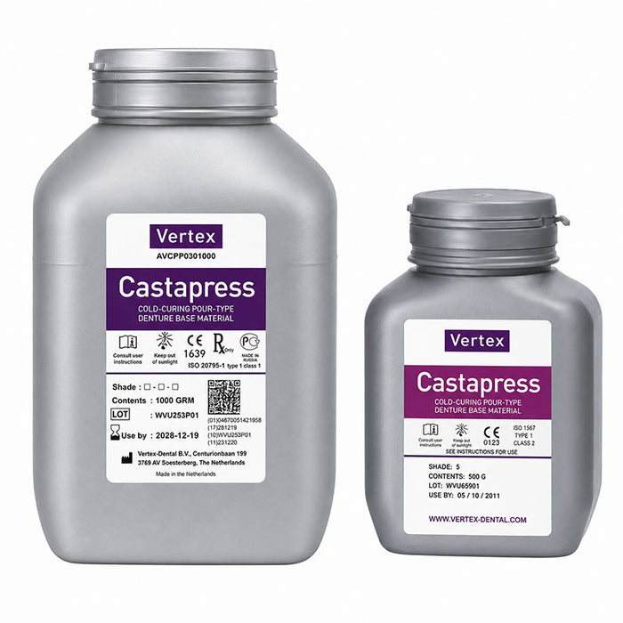 Résine Castapress Cold poudre pour prothèse adjointe 