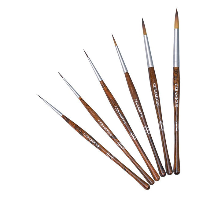 Pinceaux céramique Ceramicus Renfert jeu complet 6 pièces