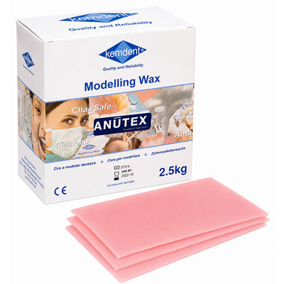 Anutex cire plaques roses 2.5 Kg Kemdent - Prothèse adjointe