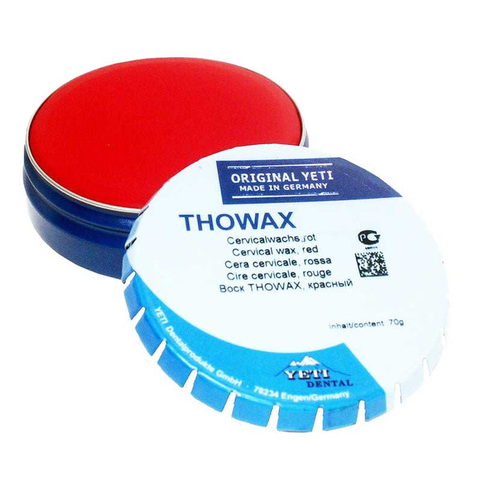 Cire cervicale Thowax Yeti rouge ajustage bords cervicaux