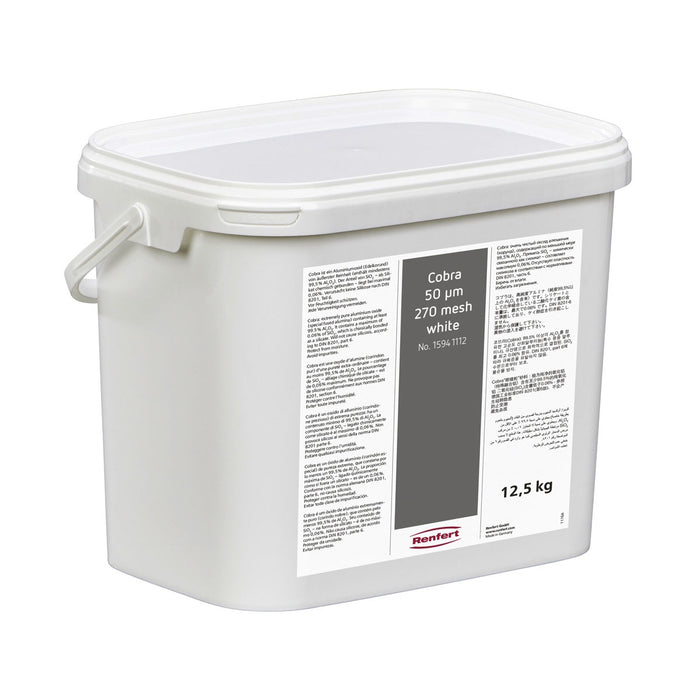 Renfert Cobra Sable Oxyde Alumine Sableuse Seau de 12.5 Kg - Massilia Dental - Fournitures Matériel Cabinet Dentaire