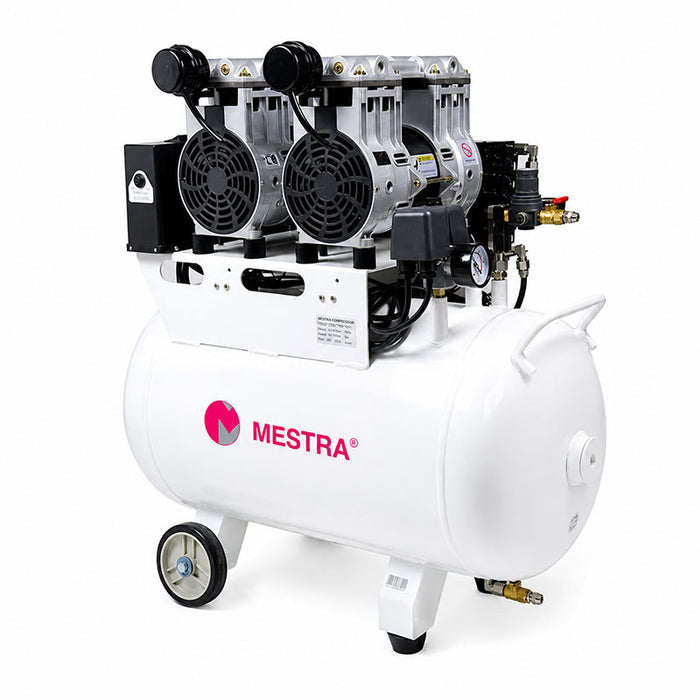 Compresseur dentaire bi-moteur pression 8 bars - Mestra 