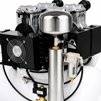 Compresseur dentaire bi-moteur assecheur Mestra vue moteur