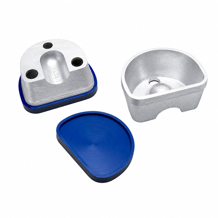 Grande cuvette à gelatine Mestra en aluminium avec socle caoutchouc