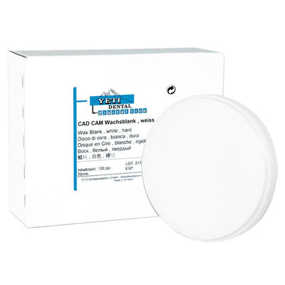 Disque Cire Calcinable Yeti Usinages Prothèses Sans Résidus. - Massilia Dental - Fournitures Matériel Cabinet Dentaire