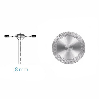 Disque diamanté 2 faces D+Z pour découpe fine de céramique dentaire 18 mm