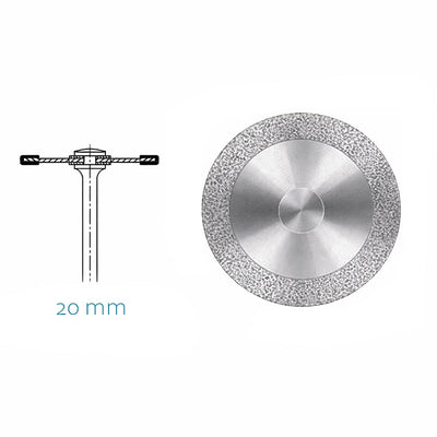 Disque diamanté hyperflex 2 faces D+Z pour découpe fine de céramique dentaire - 20 mm