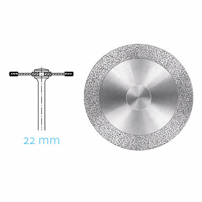 Disque diamanté hyperflex 2 faces D+Z pour découpe fine de céramique dentaire - 22 mm