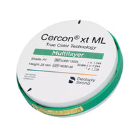 Disque Zircone Cercon XT ML - 98 x 25 mm. - Massilia Dental - Fournitures Matériel Cabinet Dentaire