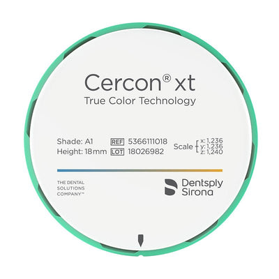 Disque Zircone Cercon XT 98 x 18 mm. - Massilia Dental - Fournitures Matériel Cabinet Dentaire