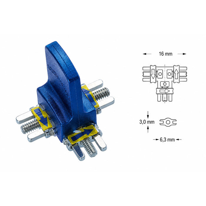 Vérin expansion acier  inox tridirectionnel Dentaurum vis - 1 U