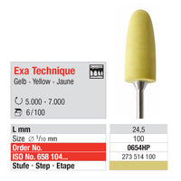 Lucidatore a fiamma giallo Edenta (grana fine) – 24 mm, 2,35 mm