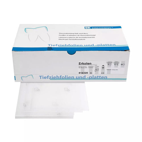 Erkolen Plaque Thermoformage 125 x 125 mm Erkodent Souple. - Massilia Dental - Fournitures Matériel Cabinet Dentaire