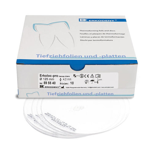 Erkoloc Pro Plaque 125 mm Erkodent Gouttières Bi - couche. - Massilia Dental - Fournitures Matériel Cabinet Dentaire