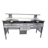 Etabli Dentaire Jeb Tiroirs et Chevilles 2 Postes. - Massilia Dental - Fournitures Matériel Cabinet Dentaire