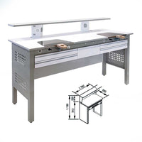 Etabli Dentaire Jeb Tiroirs et Chevilles 2 Postes. - Massilia Dental - Fournitures Matériel Dentaire