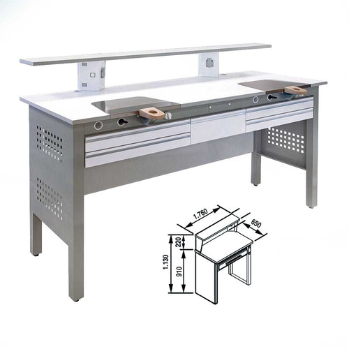 Etabli Dentaire Jeb Tiroirs et Chevilles 2 Postes. - Massilia Dental - Fournitures Matériel Dentaire