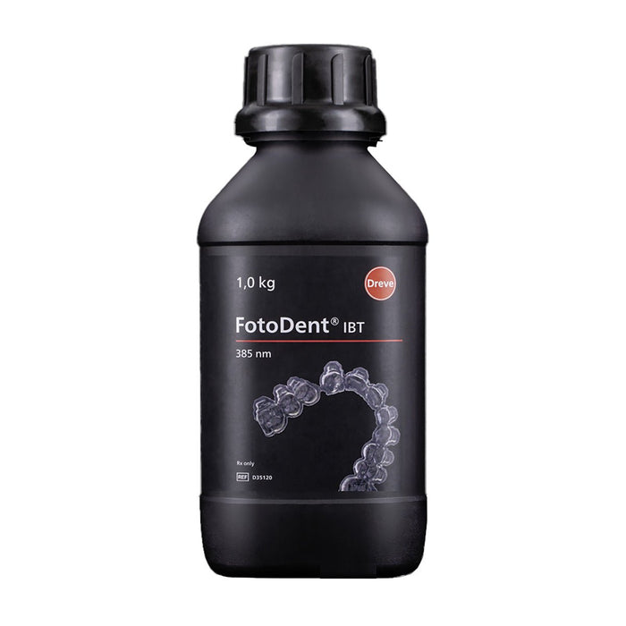 alt="Fotodent IBT résine UV - gouttière et guide photo 385 nm"