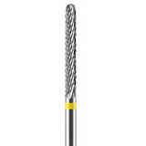 Fraise carbure tungstène cylindrique longue finition métal vue tête