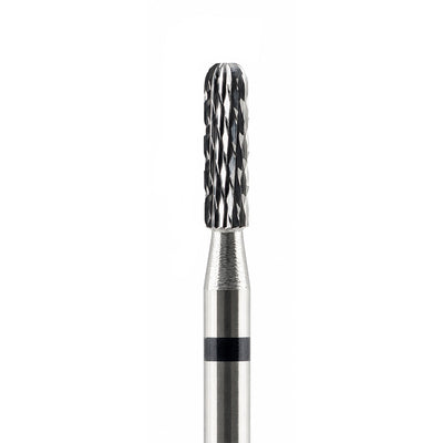 Fraise carbure de tungstène cylindrique - grattage armature céramique vue tête
